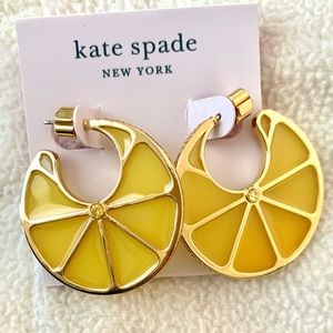 New Kate spade tutti fruity lemon hoops